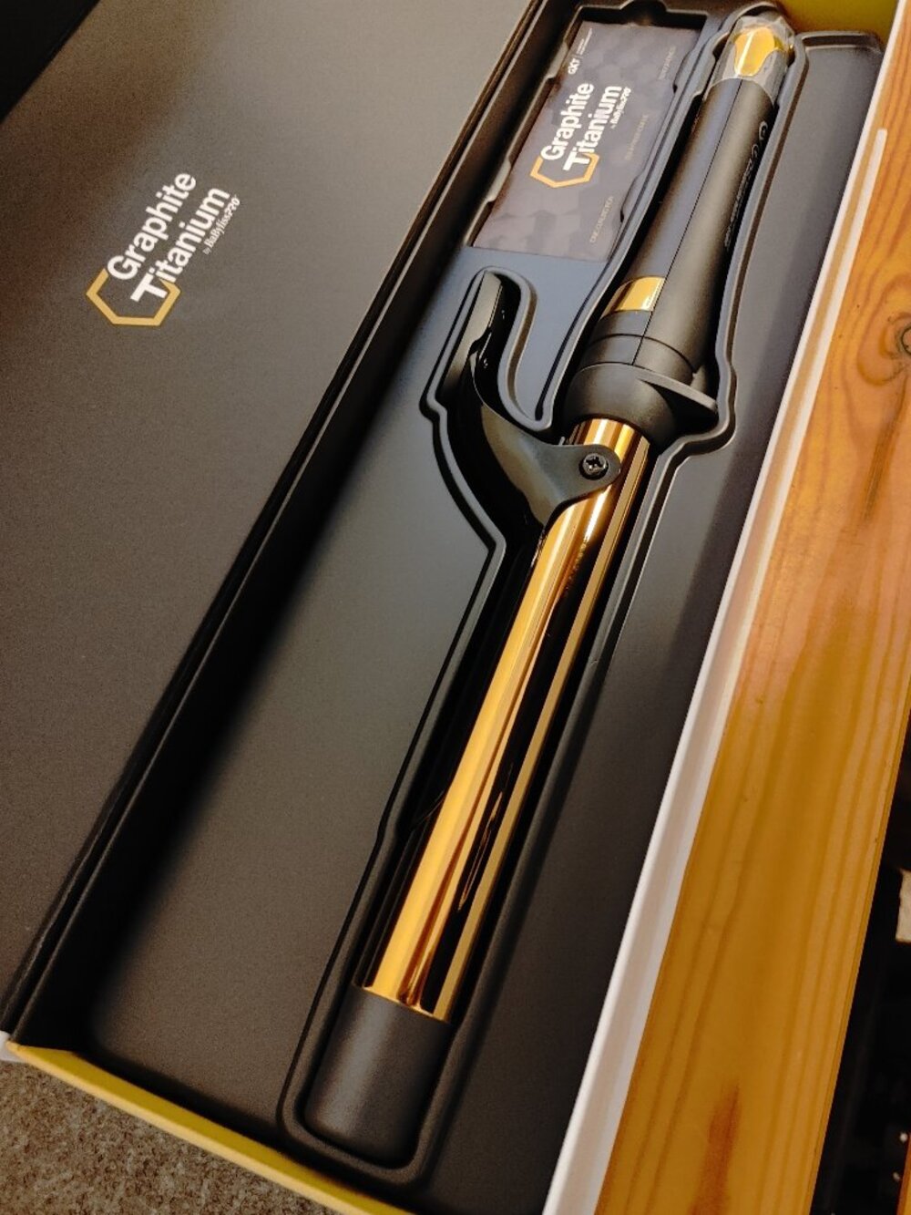 BaByliss Pro Graphite and Titanium 1” ionic 430°F curling iron (brand new!)